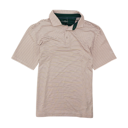 Pink Striped Short Sleeve Polo