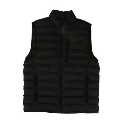 Black Solid Puffer Vest