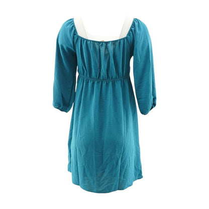 Teal Solid Mini Dress
