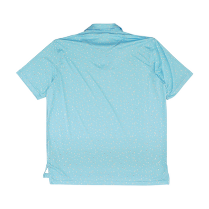 Blue Print Short Sleeve Polo