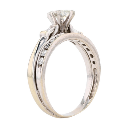 1/2 ctw 10K White Gold Diamond Engagement Ring