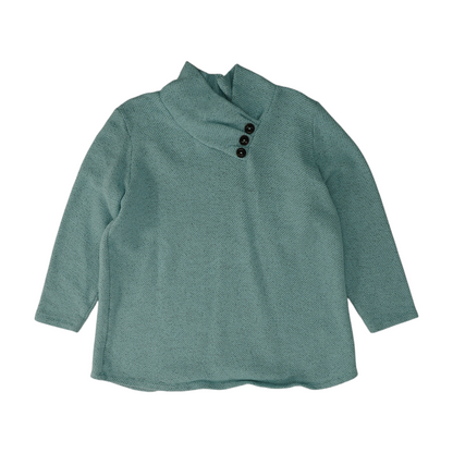 Blue Petite 1/4 Zip Sweater
