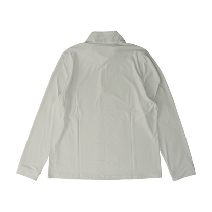 White Solid 1/4 Zip Pullover