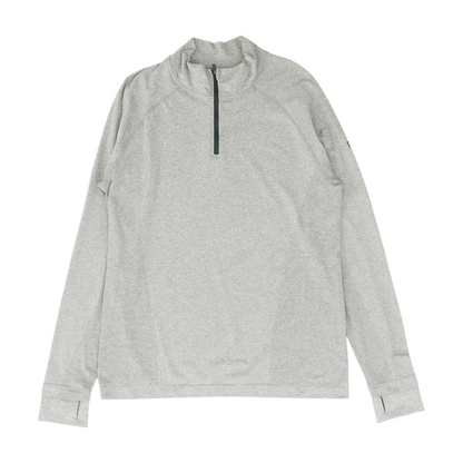 Gray Solid 1/4 Zip Pullover