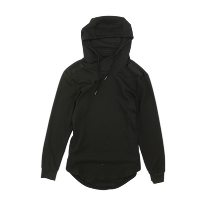 Black Solid Hoodie Pullover