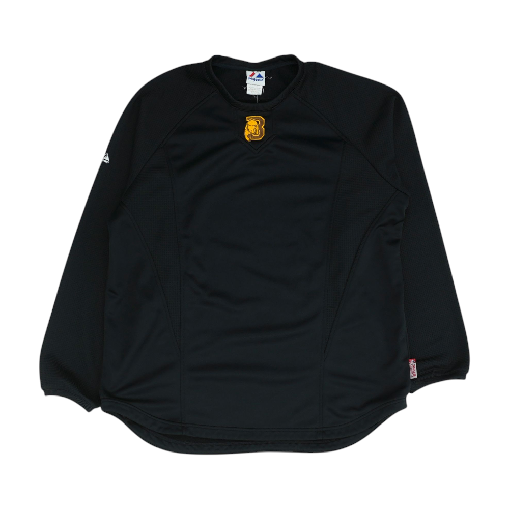 Black Solid Sweatshirt Pullover