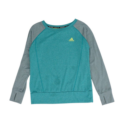 Turquoise Color Block Sweatshirt