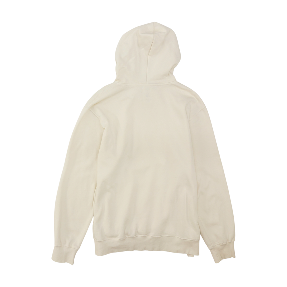 Beige Solid Hoodie Pullover