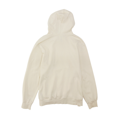 Beige Solid Hoodie Pullover