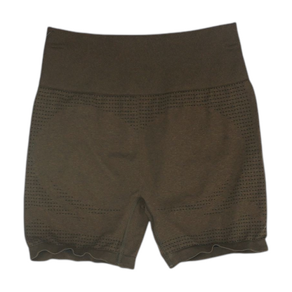 Brown Solid Active Shorts