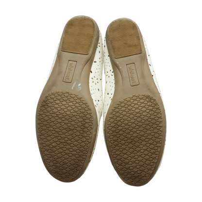 White Slip-On Flats