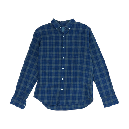 Gray Check Flannel Button Down