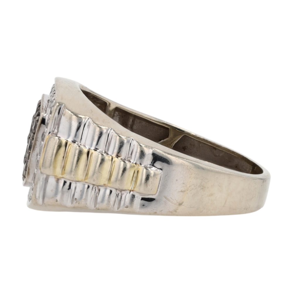 9/10 ctw 10K Two-Tone Gold Diamond Fashion Ring