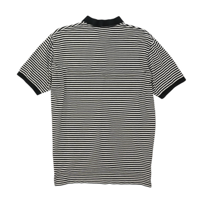 Black Striped Short Sleeve Polo