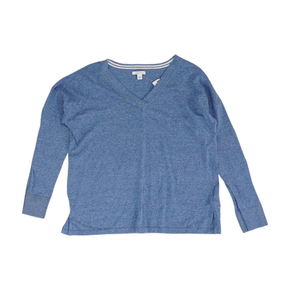 Blue Solid Sweatshirt Pullover