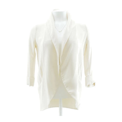 Beige Solid Blazer