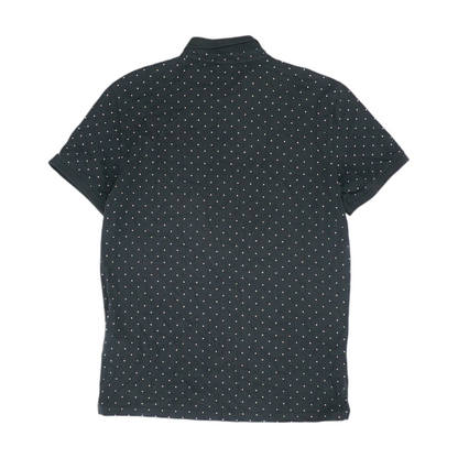 Black Polka Dot Short Sleeve Polo