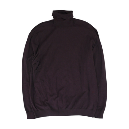 Burgundy Solid Pullover Sweater