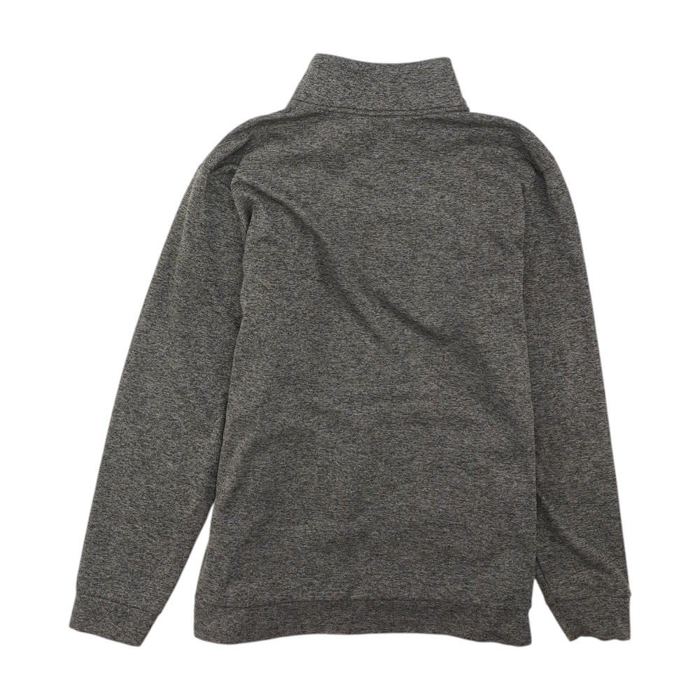 Gray Solid 1/4 Zip Pullover