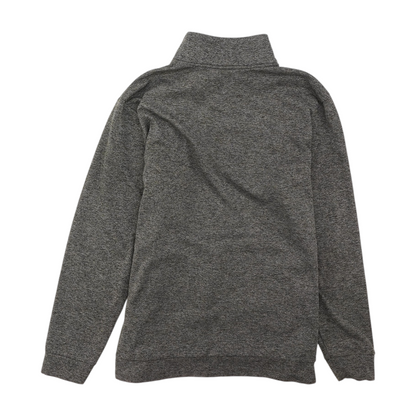 Gray Solid 1/4 Zip Pullover