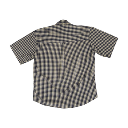 Navy Check Short Sleeve Button Down