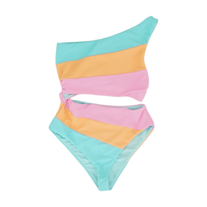 Multi Color Block One-Piece