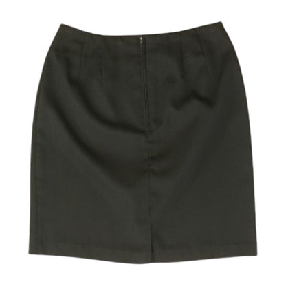 Vintage Black Solid Mini Skirt