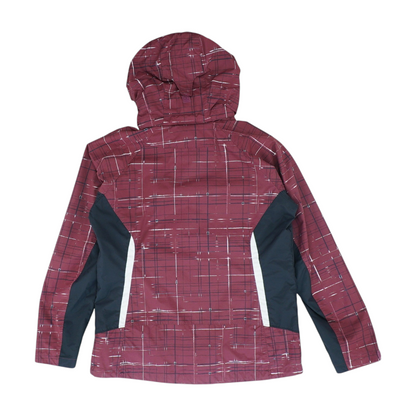 Burgundy Abstract Rain Jacket