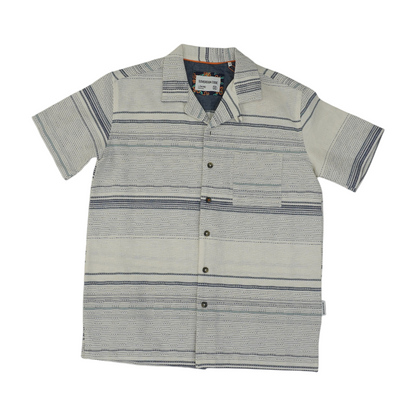 Blue Striped Short Sleeve Button Down