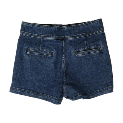 Navy Solid Denim Shorts