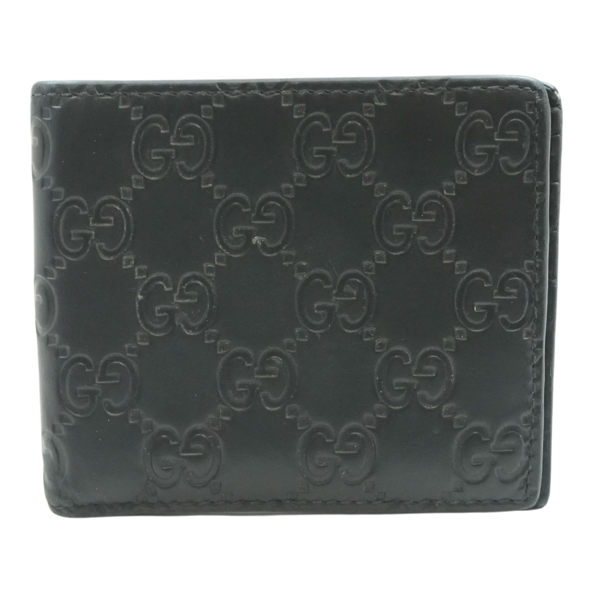 Black Guccisima Bi-Fold Leather Wallet – Unclaimed Baggage