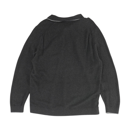 Gray Solid Pullover Sweater