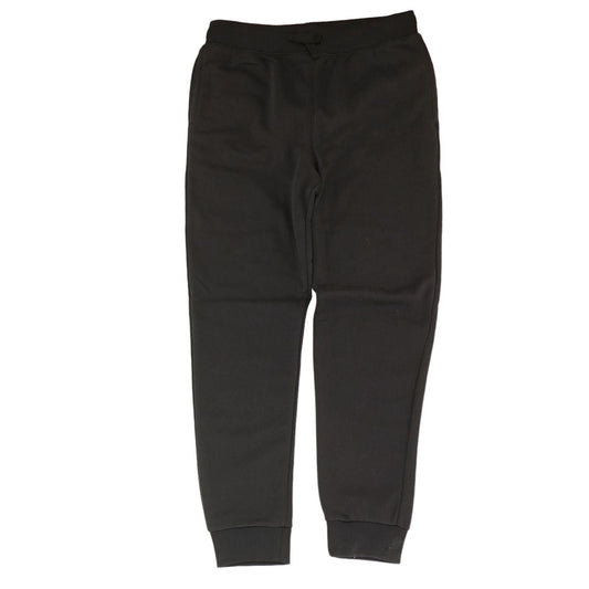 Black Solid Active Pants