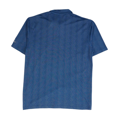 Blue Striped Short Sleeve Polo