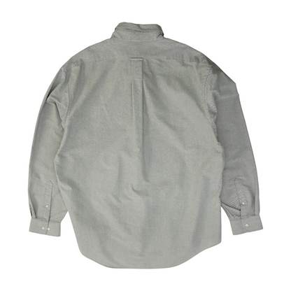 Gray Solid Long Sleeve Button Down