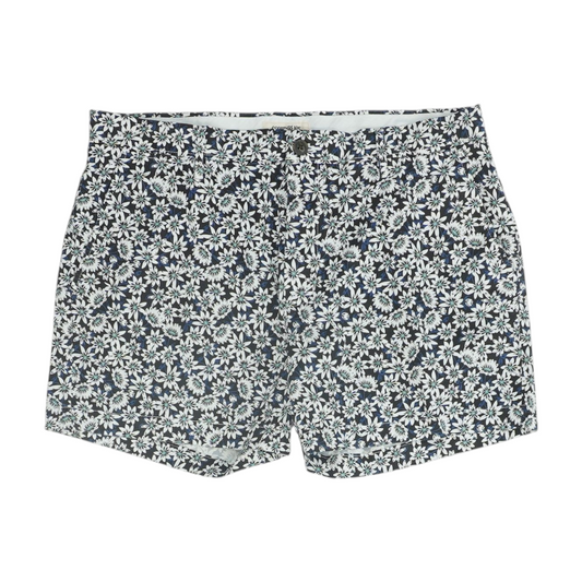 Black Floral Chino Shorts