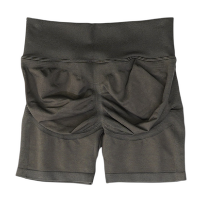 Brown Solid Active Shorts