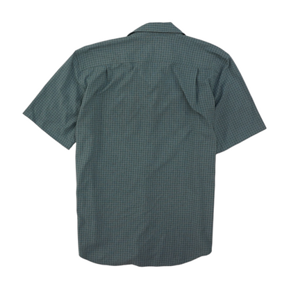 Green Plaid Short Sleeve Button Down