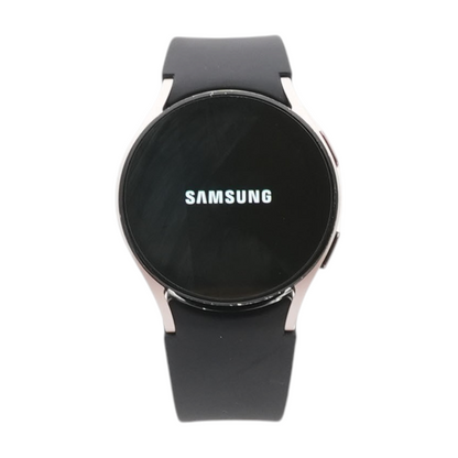 Galaxy Watch5 Pink Gold Smartwatch Black Band Large