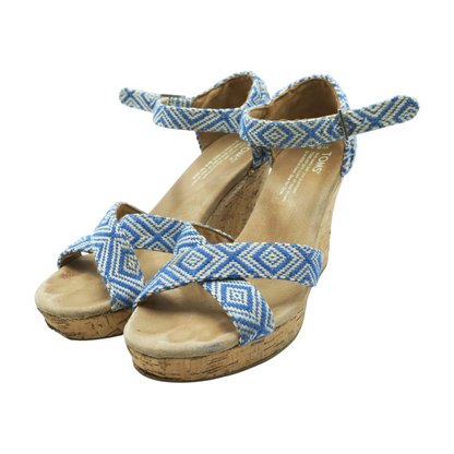 Blue Wedge Heels