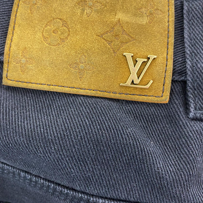 Black Pocket Logo Graffiti Jean