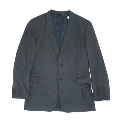 Gray Solid Suit Jacket