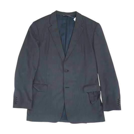 Gray Solid Suit Jacket