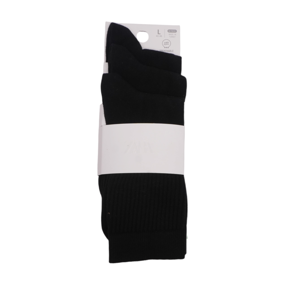 Black Solid Socks
