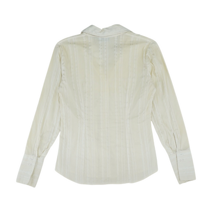 Beige Striped Button Down