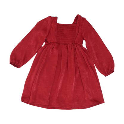 Red Solid Formal Dress