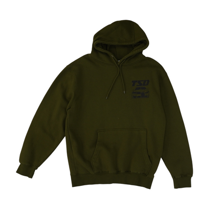 Green Solid Hoodie Pullover