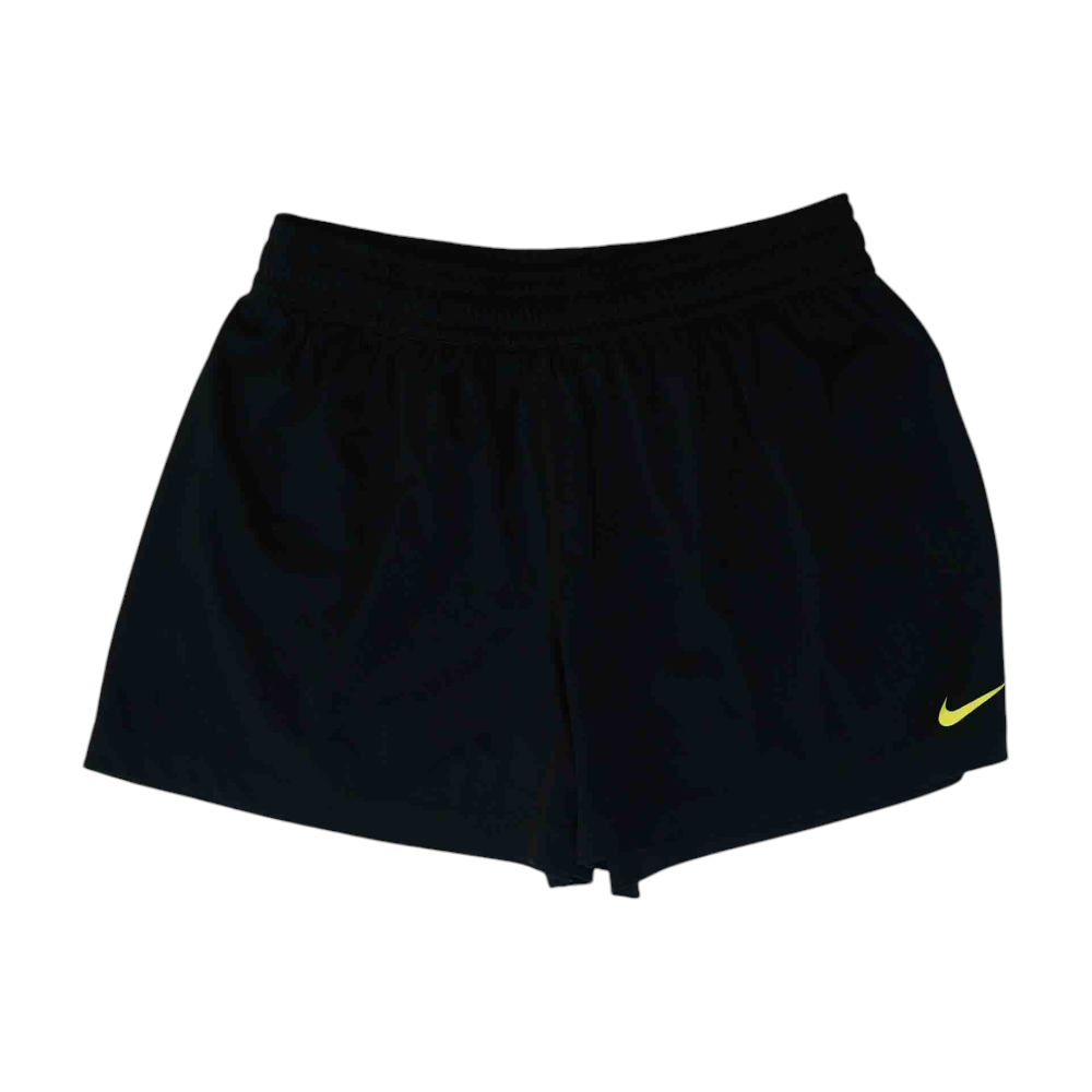 Black Solid Active Shorts