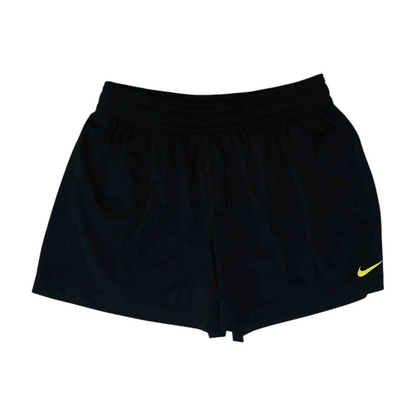 Black Solid Active Shorts
