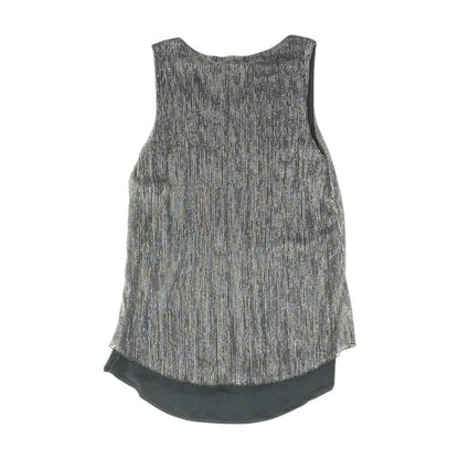 Charcoal Striped Sleeveless Blouse